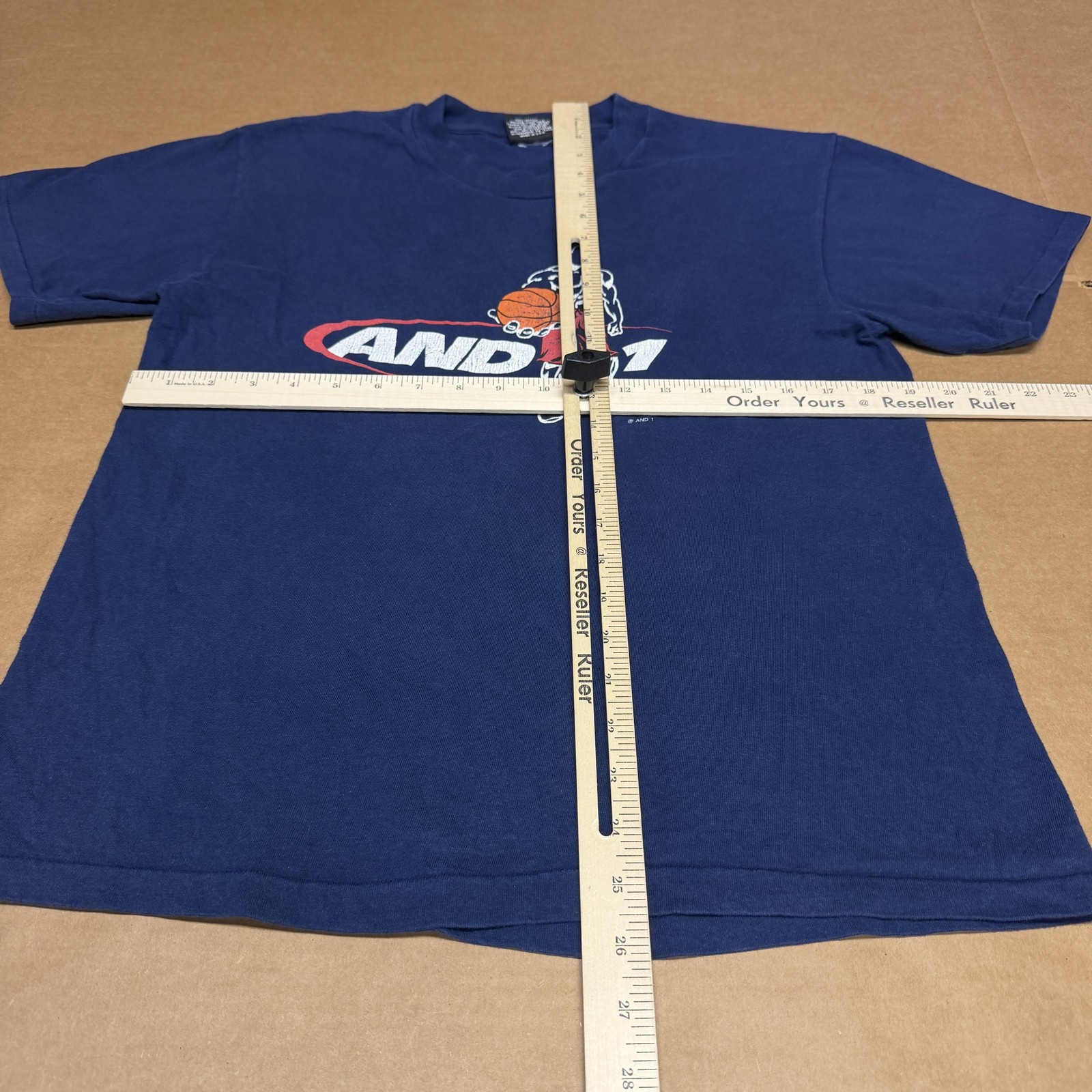 Vintage AND1 Shirt Mens Medium Blue Basketball Player Logo Graphic Tee USA gallery