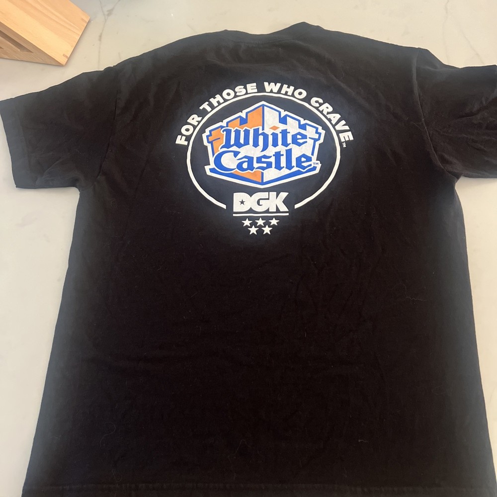 DGK x White Castle Collaboration T-Shirt – Black – Men’s Size Large RARE