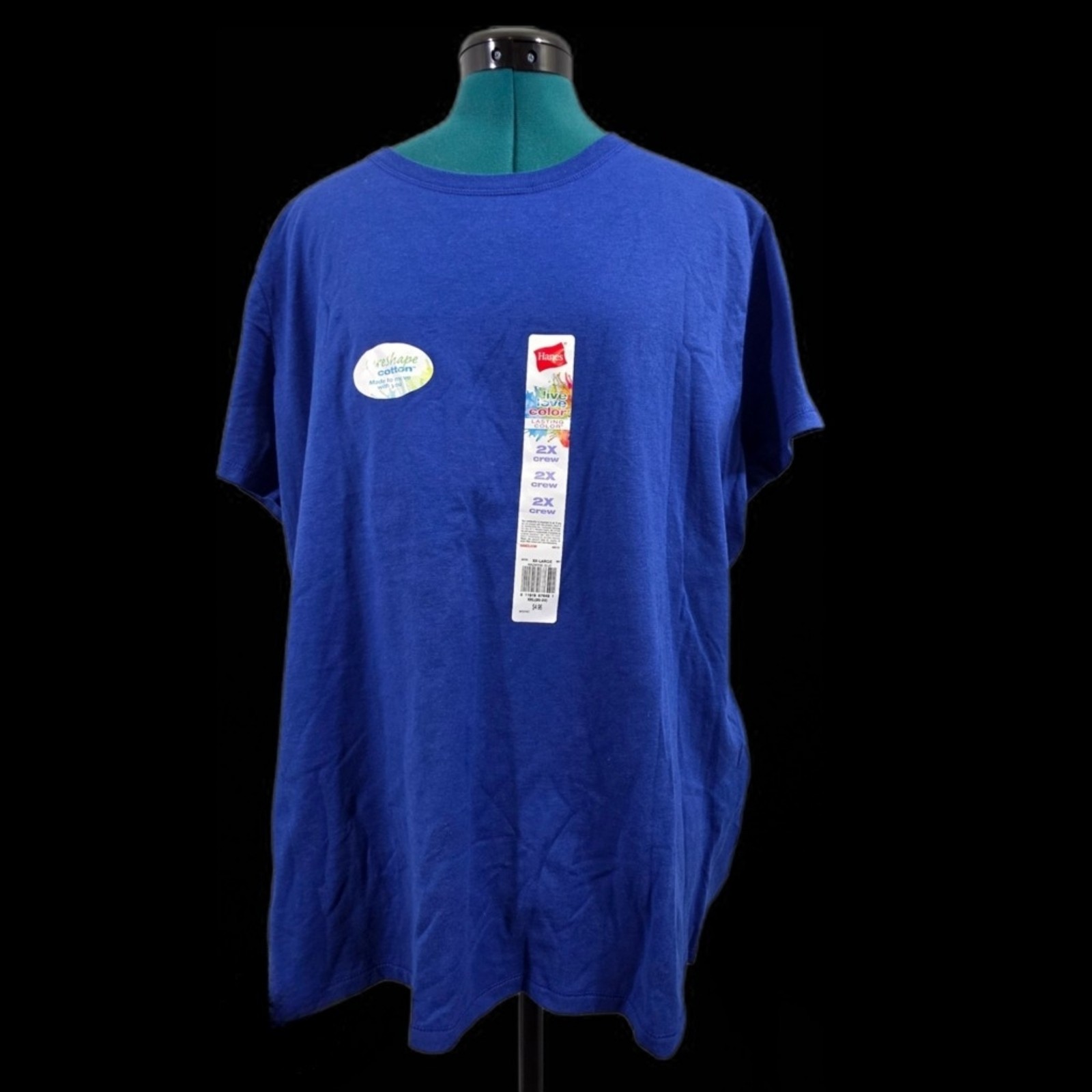 Hanes Men's Short Sleeve Blue T-Shirt Crewneck ComfortBlend Sz - 2XL gallery