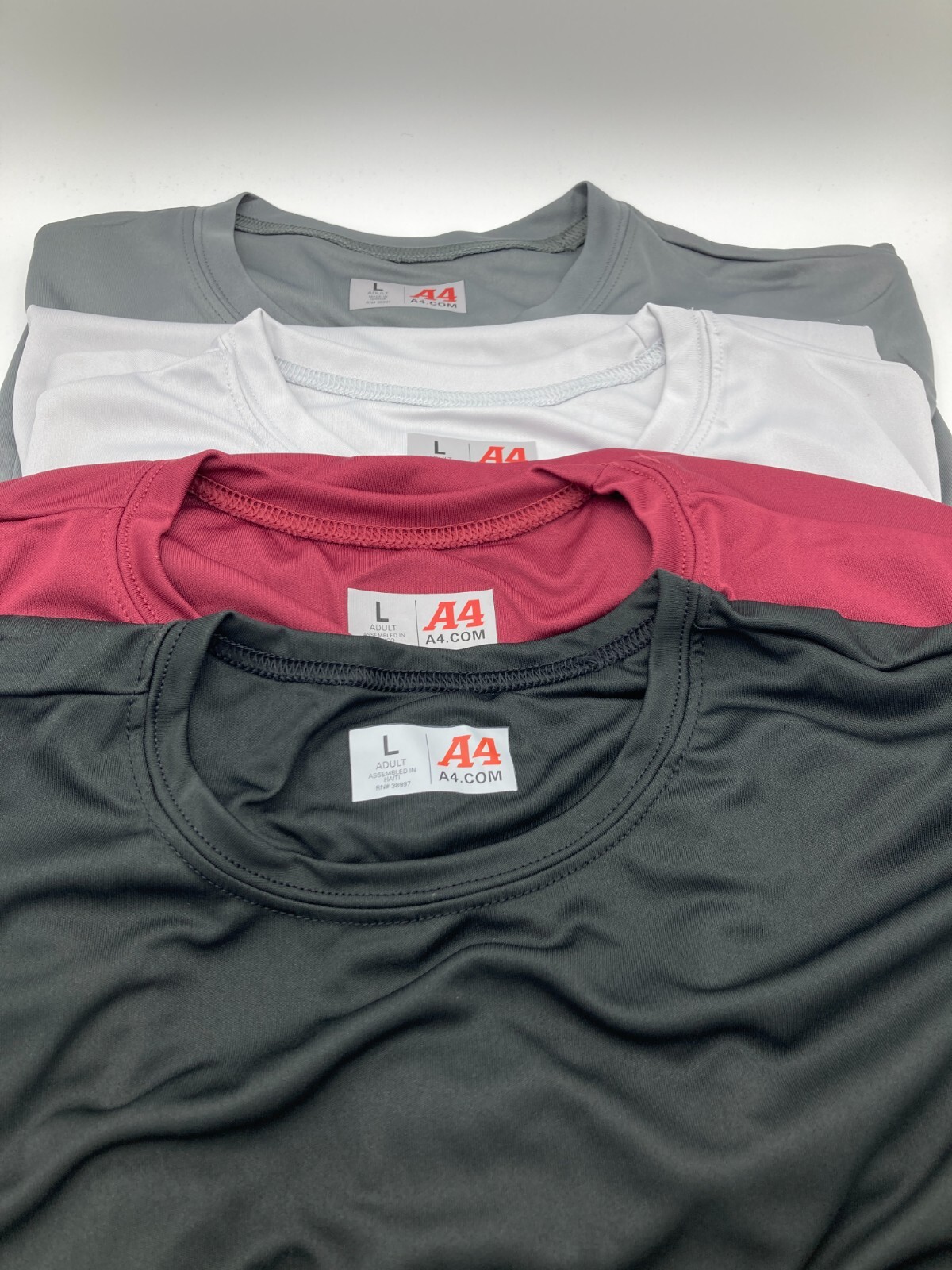 A4 Men's 4 Pack Cooling Performance T-Shirt Workout Running Dri-Fit Athletic gallery
