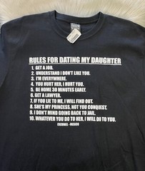 NWT Caribbean Reef Rules For Dating My Daughter Cozumel Mexico Tshirt Large