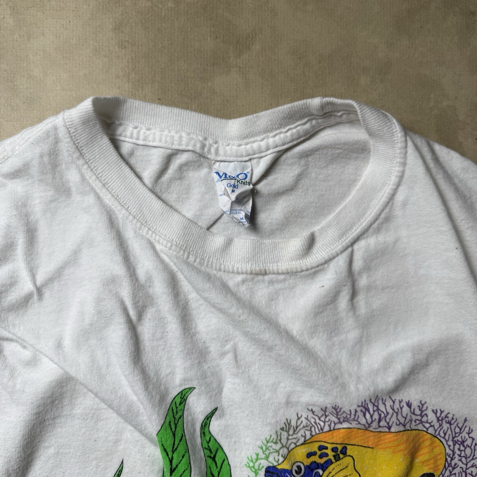 Vintage Cozumel Mexico Tropical Fish T-Shirt M M&O Knits Made In Mexico gallery