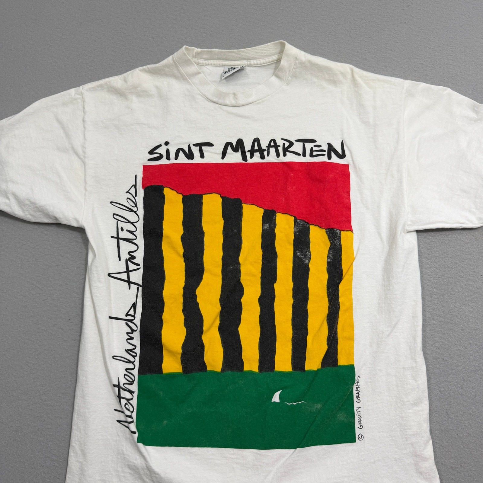 Vintage 90s Sint Maarten Art Shirt Large Netherlands Antilles Single Stitch 90s gallery