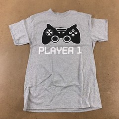 Adult Medium & Newborn Gaming Player One Player Two T-Shirt & Bodysuit Set New