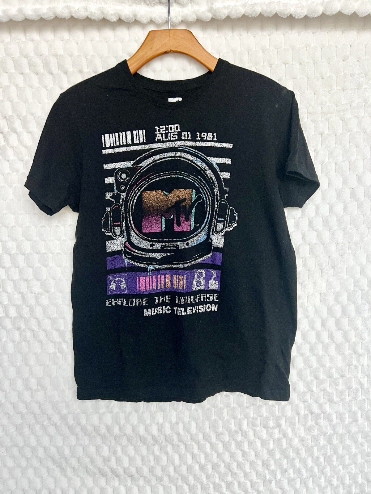 MTV Music Television August 1, 1981 Black T-Shirt Size Medium - 80's Hip Hop gallery