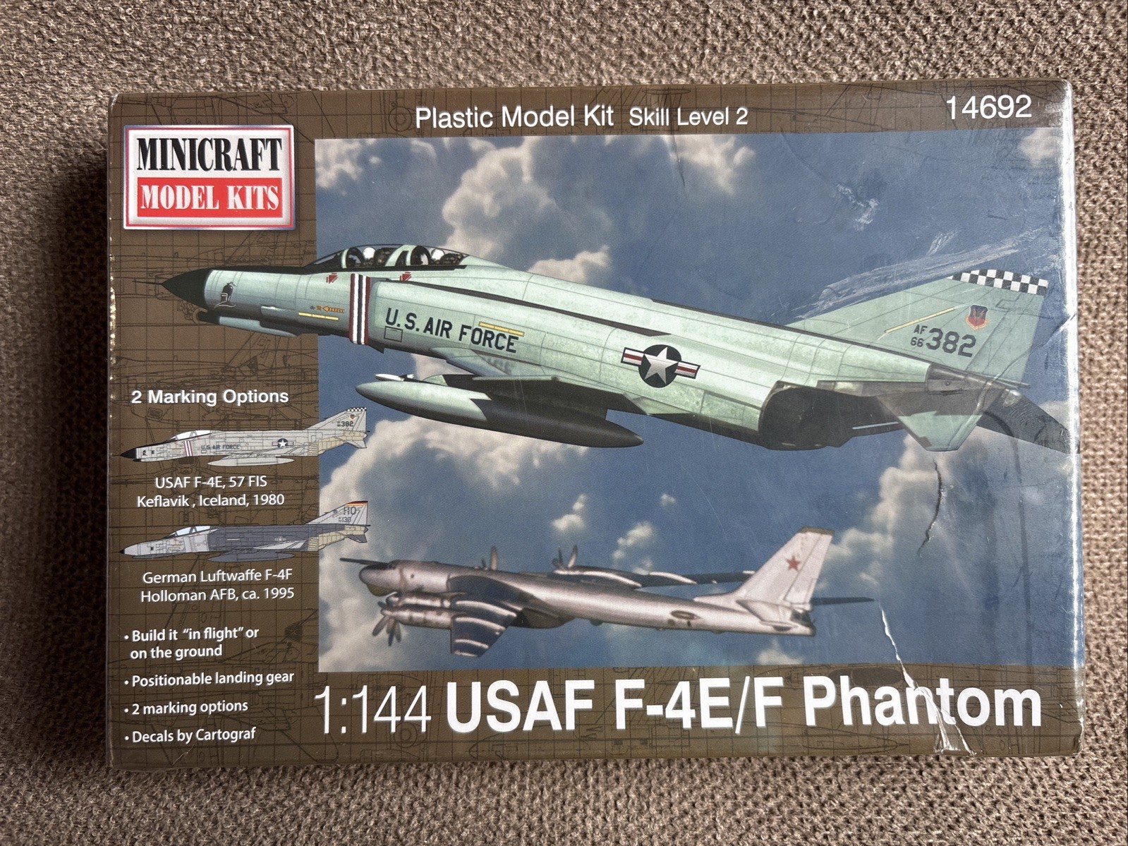 SEALED Minicraft 1:144 Scale F-4E/F Phantom USAF/Luftwaffe with 2 Marking Option