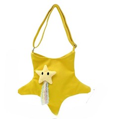 1pc Star Shaped Cross Body Bag Multi Functional Canvas Shoulder Bag Comfortable