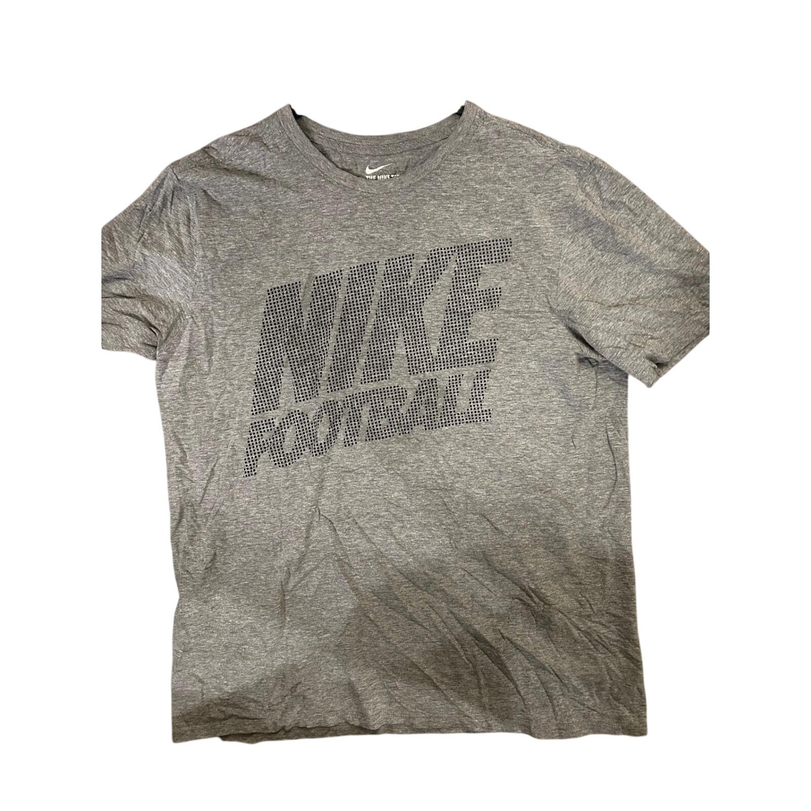 Nike Football T-Shirt Mens Large Gray Excellent Athletic Cut Graphic Tee