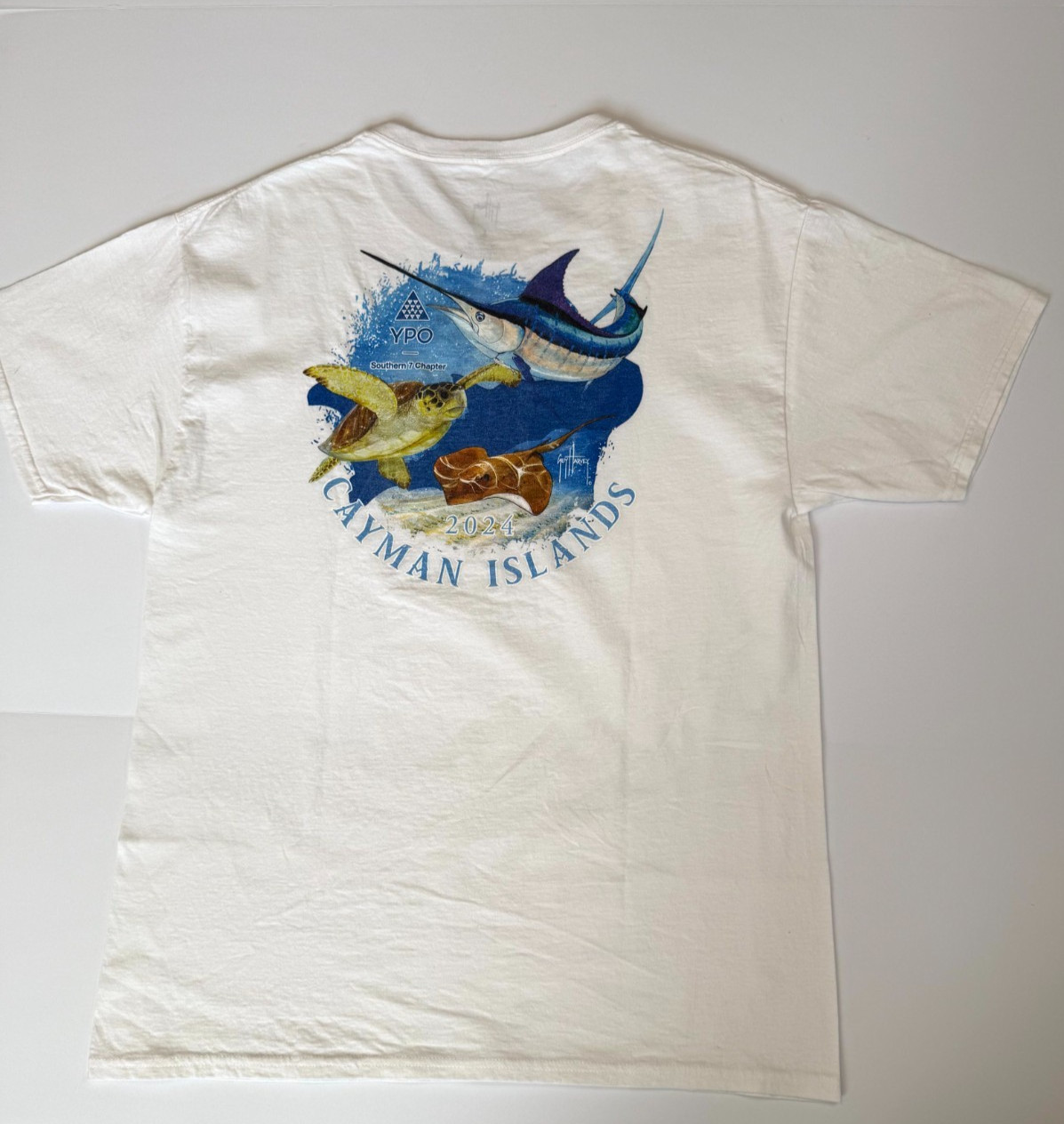 Guy Harvey T-Shirt Mens Large White Cayman Islands 2024 Graphic Fishing Outdoor gallery