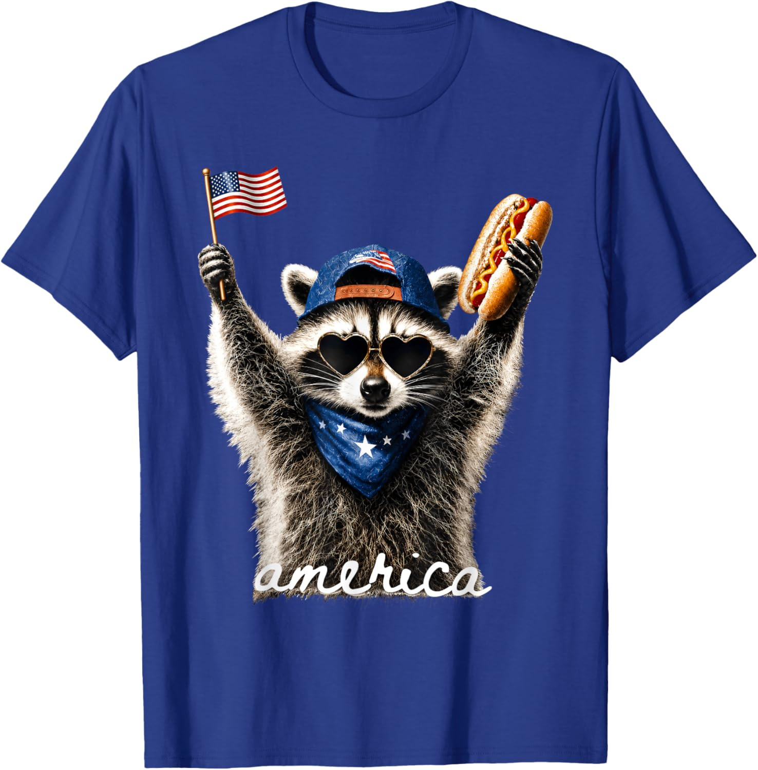 USA America Raccoon Hot Dog 1776-2026 4th of July 250 Years T-Shirt gallery