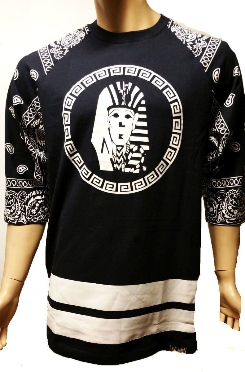 authentic Private Label Tyga Last Kings T-shirt Bandana Raglan Baseball Tee gallery