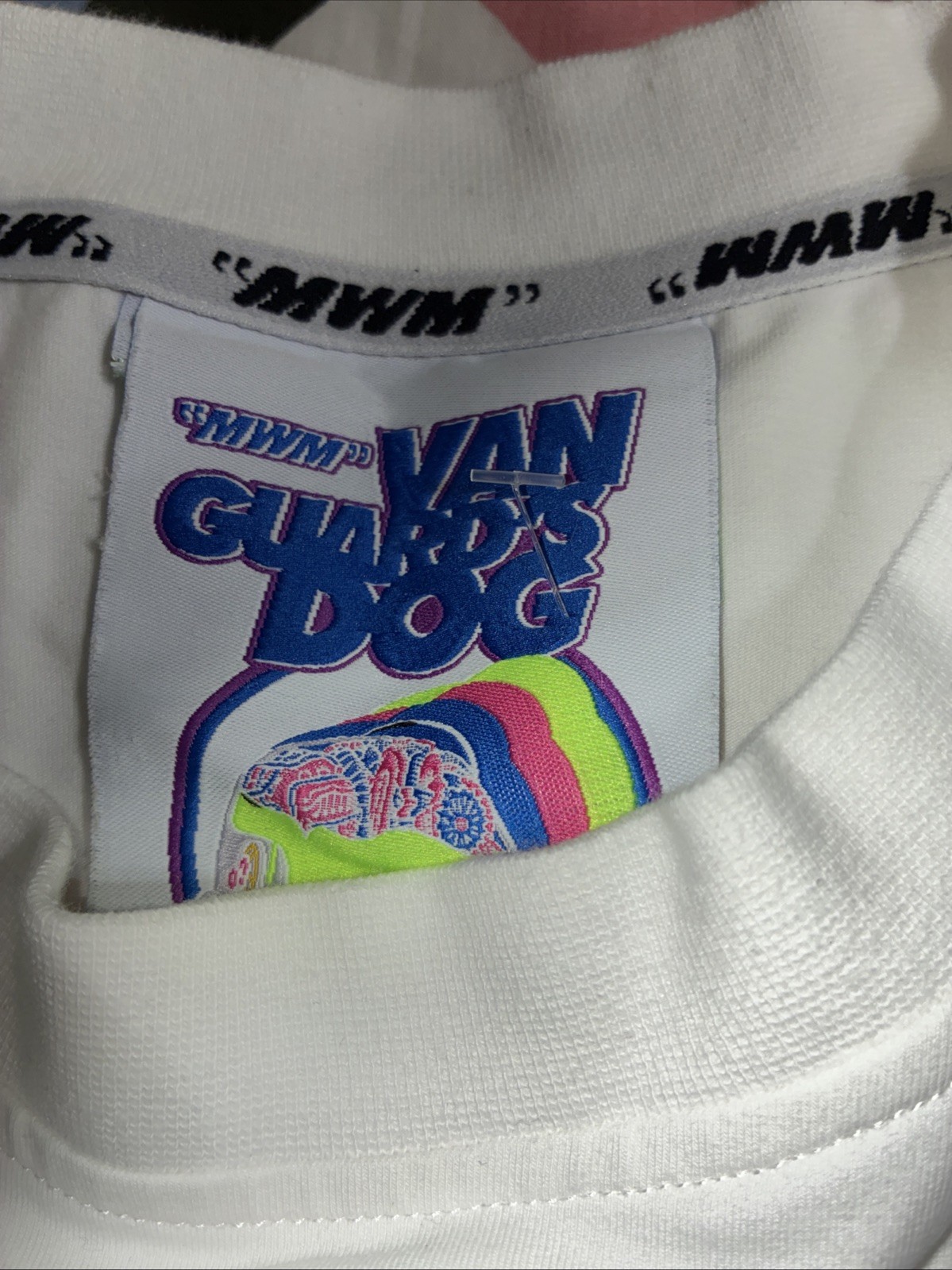 MWM Vanguard's Dog Shirt Sz M White Graphic Skater Streetwear No Returns gallery