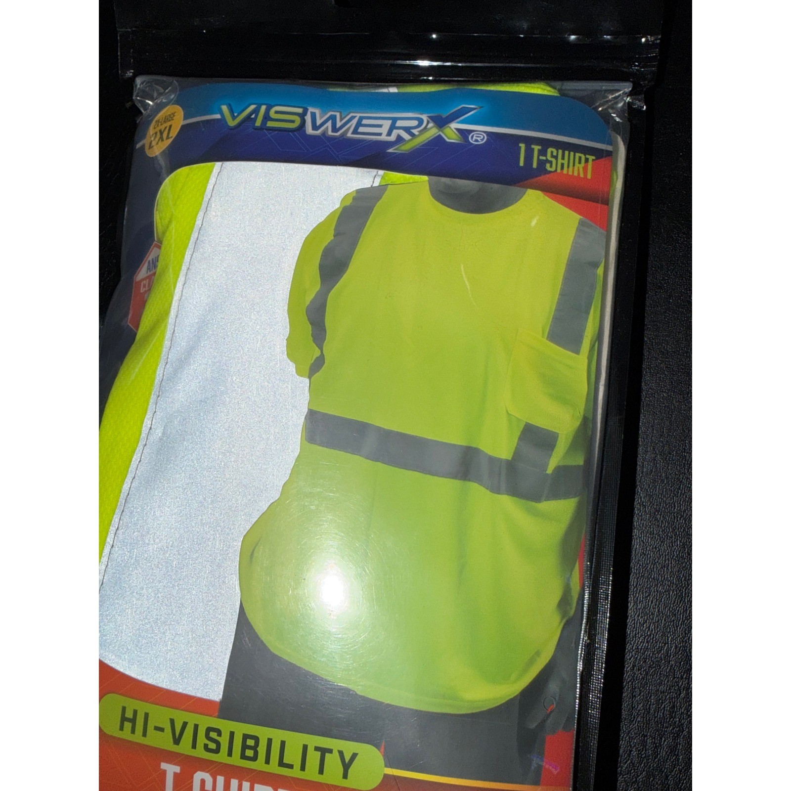 Viswerx Hi-Visibility T-Shirt Neon Yellow Reflective ANSI Class 2 2XL 127-22005 gallery