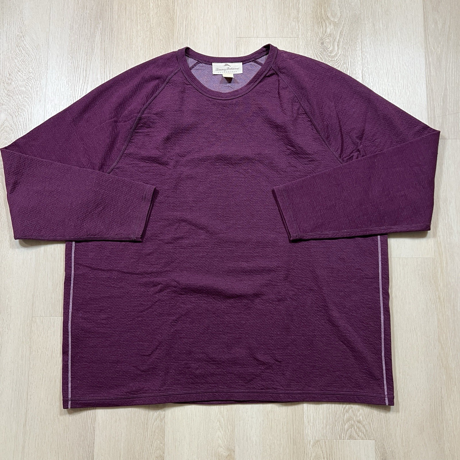 Tommy Bahama Men’s XXXL Reversible Long Sleeve TShirt – Purple Cruisewear