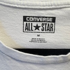 Converse All Star Graphic Tee Men Sz Medium White Crew Neck Short Sleeve T-Shirt