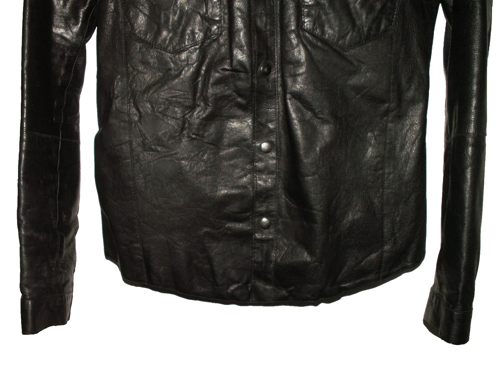 Men's All Saints AFTERNOON LEATHER SHIRT jacket overshirt M (ref67) £99.99!!!!! gallery