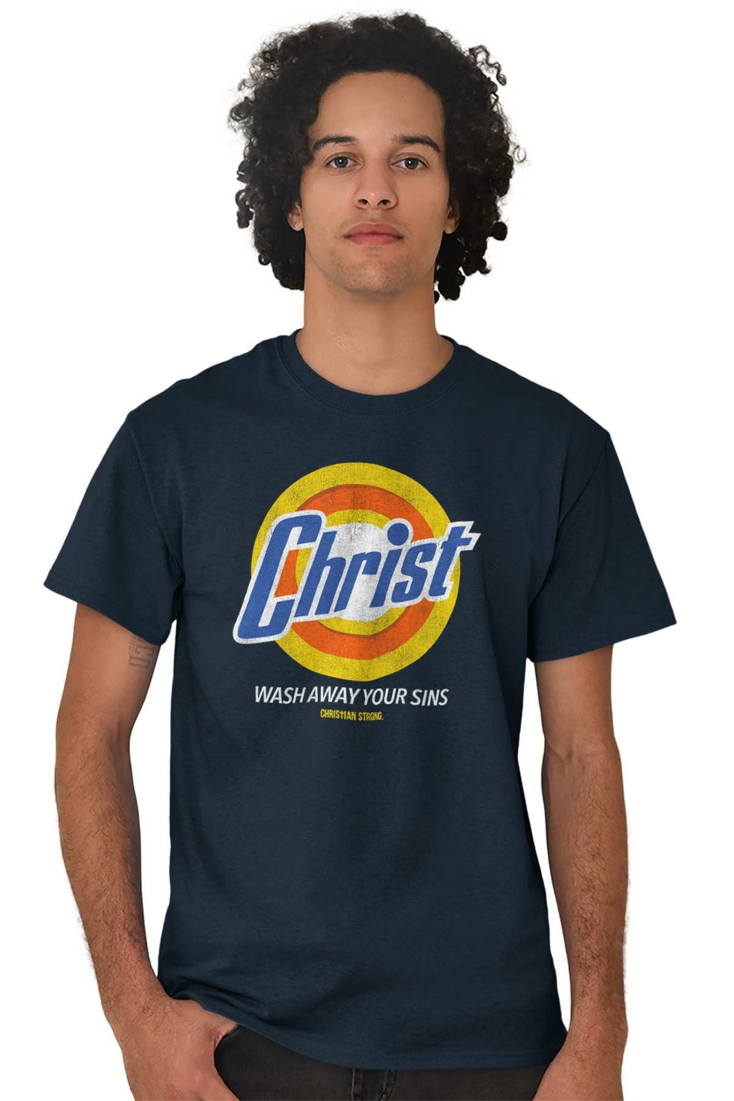 Christ Wash Away Sins Christian Religion Womens or Mens Crewneck T Shirt Tee gallery
