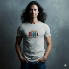 Books lover printed round neck short sleeve T-Shirt Unisex