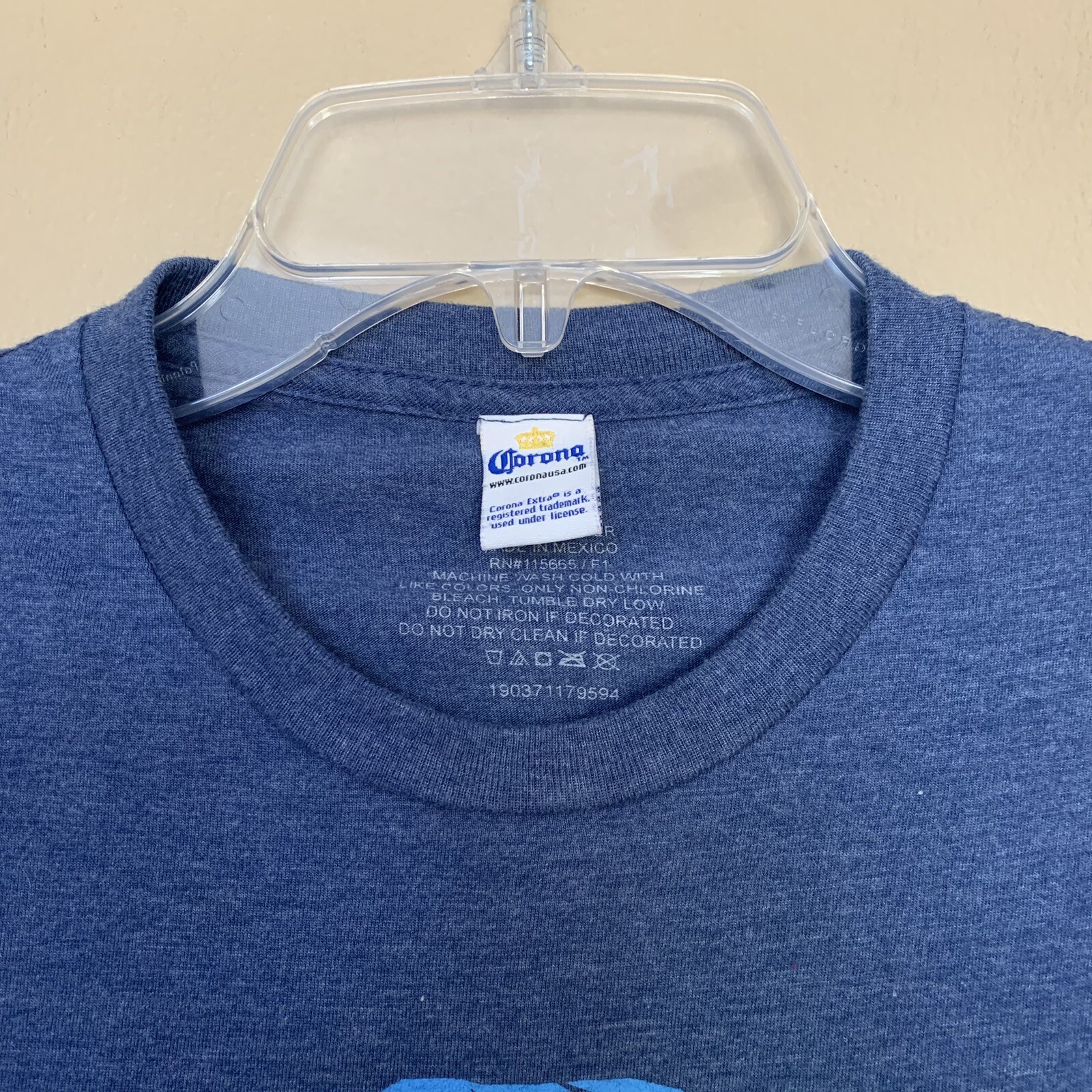 Corona Shirt Mens Medium Blue Casual Crew Neck Beach Fishing Outdoor Camp Tee gallery