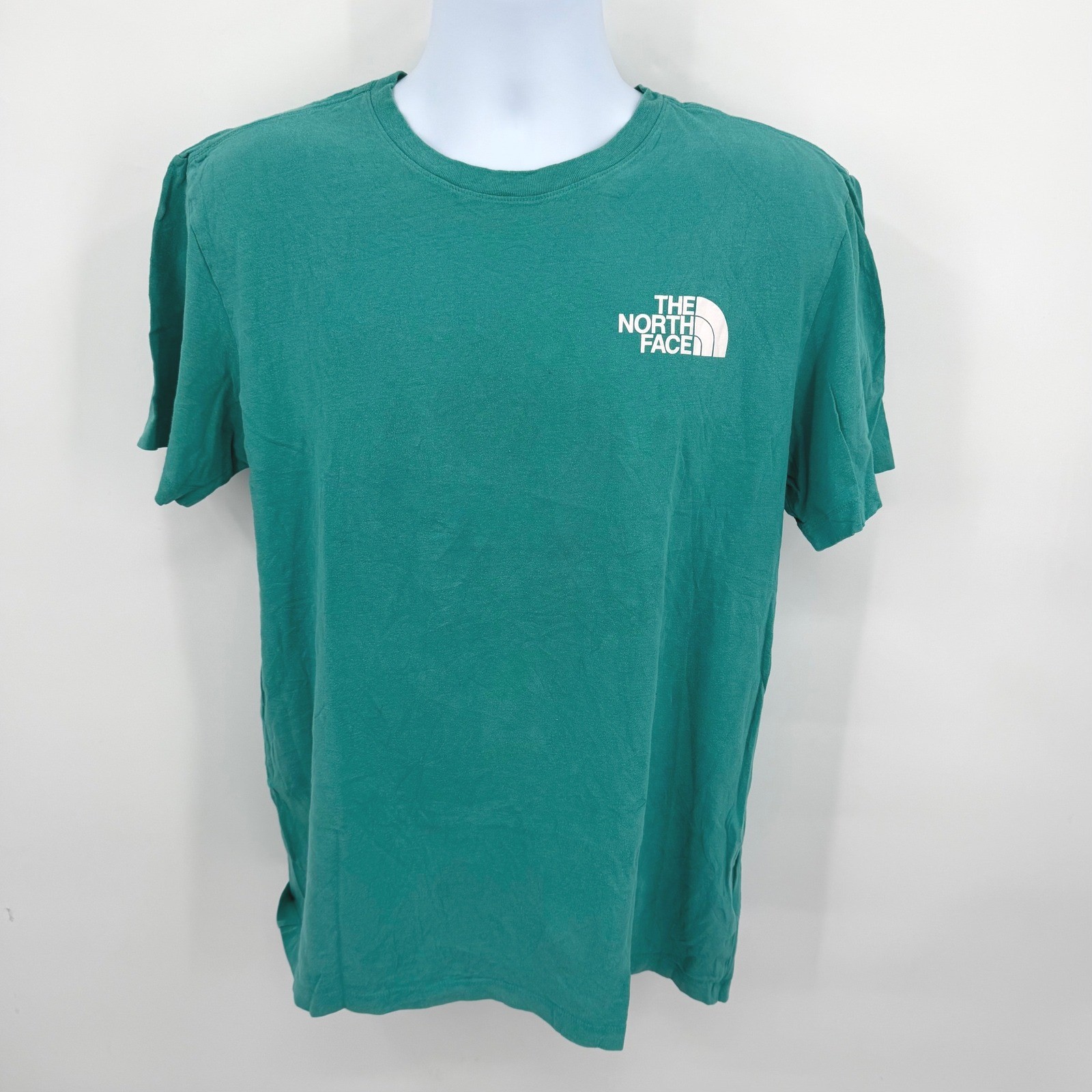 The North Face Mens Box Logo Graphic T-Shirt Teal Green Never Stop Exploring L gallery