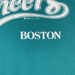 Vtg Sof Tee By Tee Jays Medium Single Stitch Shirt Cheers Boston Massachusetts