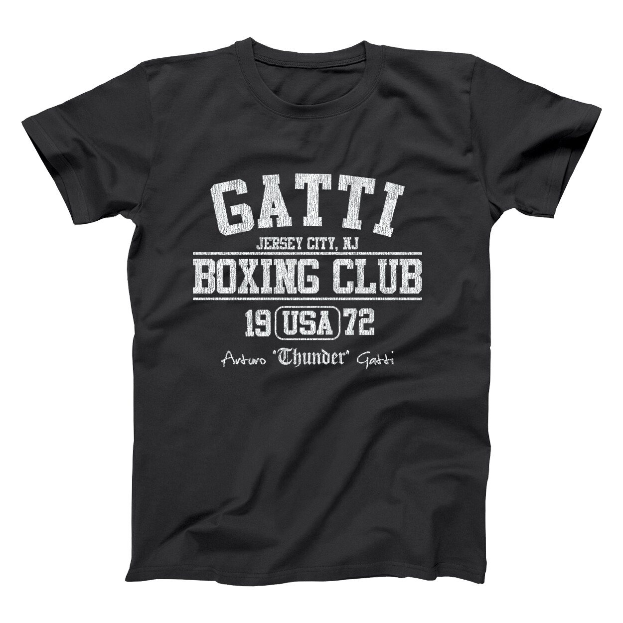 Gatti Boxing Club Retro Arturo Champ Mma Italy Black Basic Men's T-Shirt gallery