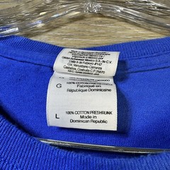 Verizon Wireless T Shirt Size Large Blue Double Sided Graphic Work