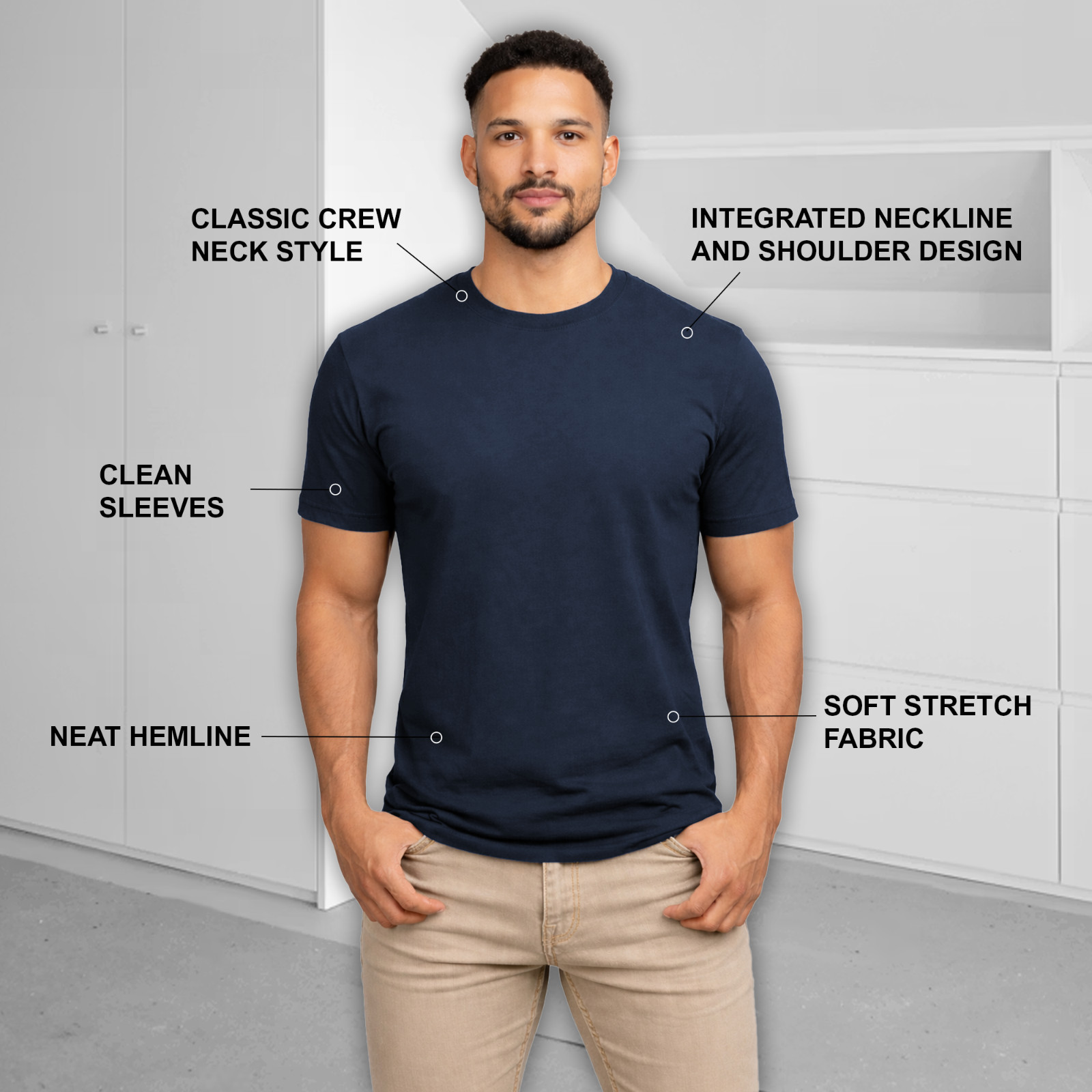 4-Pack Men's Casual Crew Neck T-Shirt Tee (S-3XL) Free Shipping gallery