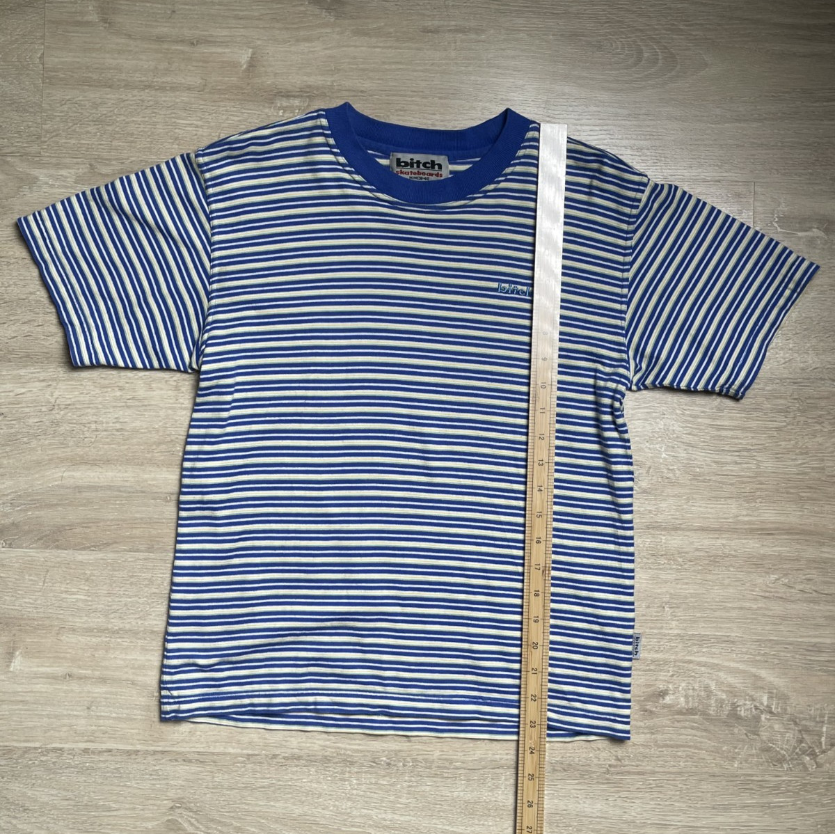 Vintage Bitch Skateboards Striped T Shirt Men’s Size Medium 90S gallery