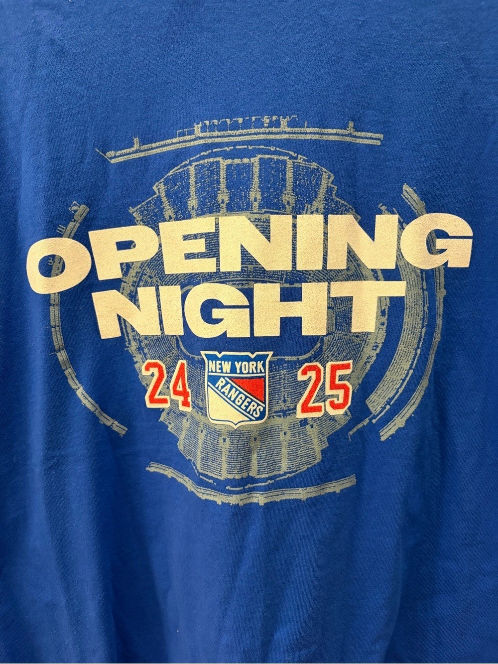 New York Rangers Opening Night 2024-2025 Heavy Cotton NHL Blue Men’s T-Shirt XL gallery