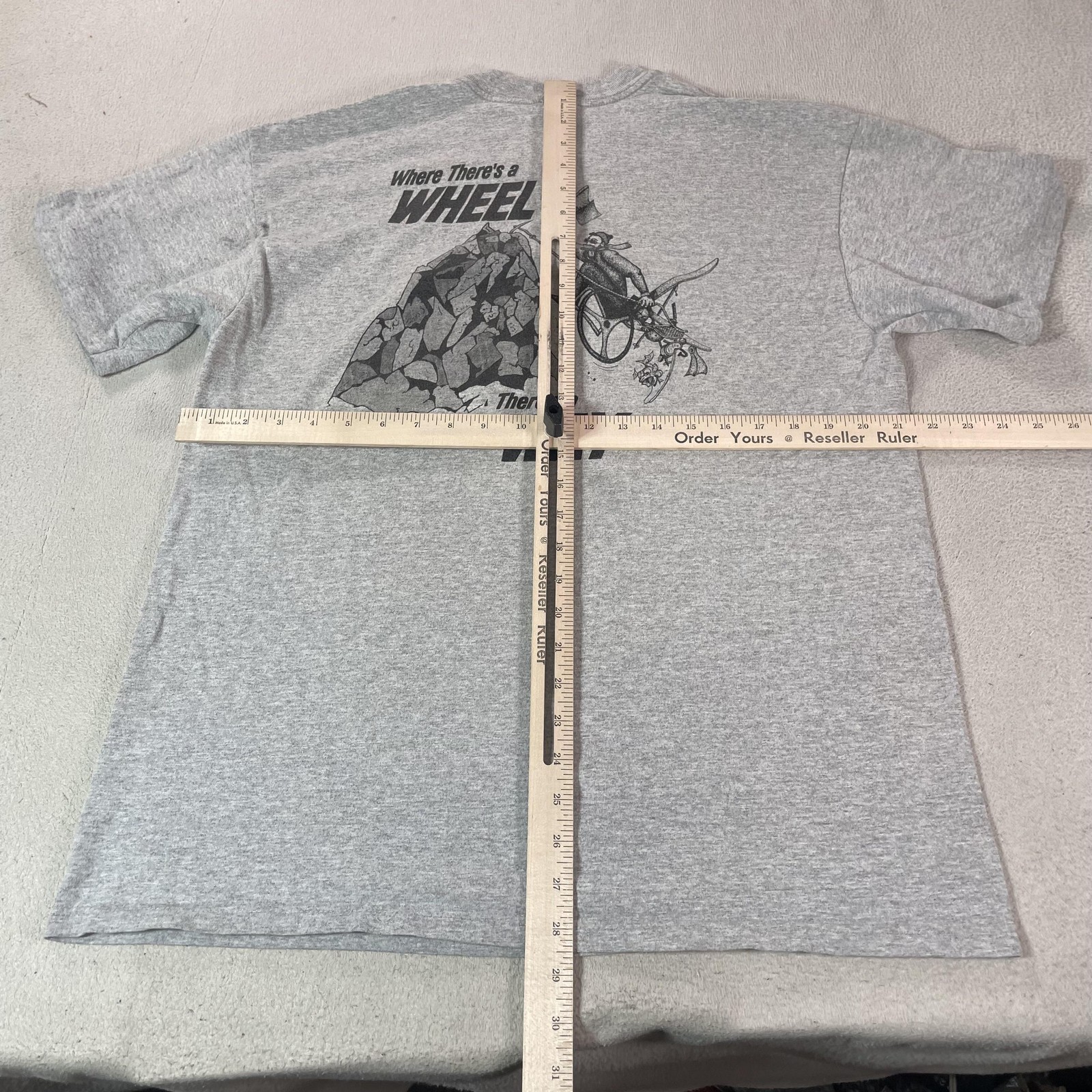 Vintage Wheelchair Shirt Mens XL Gray Single Stitch Graphic Way Motivational gallery
