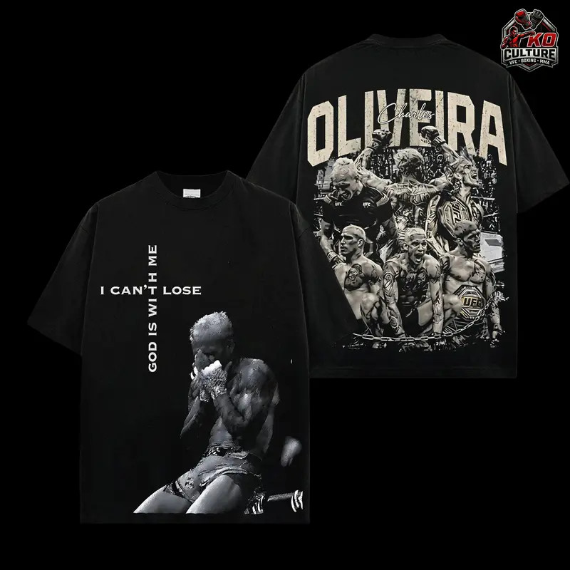 Charles Oliveira Do Bronx UFC Vintage Graphic Tee Oversized MMA Shirt