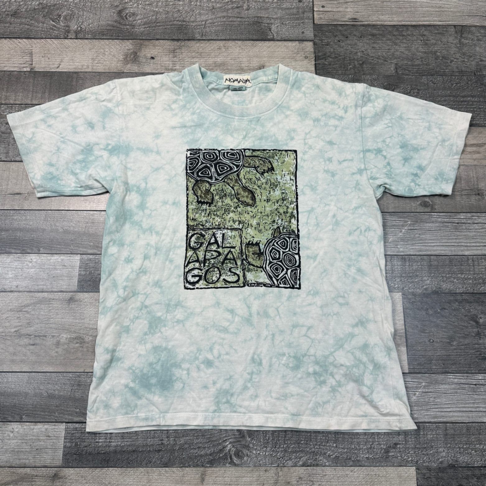 Nomada Galapagos Tortoise Tie Dye T-Shirt Top Multicoloured Mens Medium gallery
