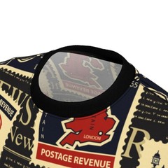 AOP – United Kingdom – Seamless pattern with stamps on theme UK