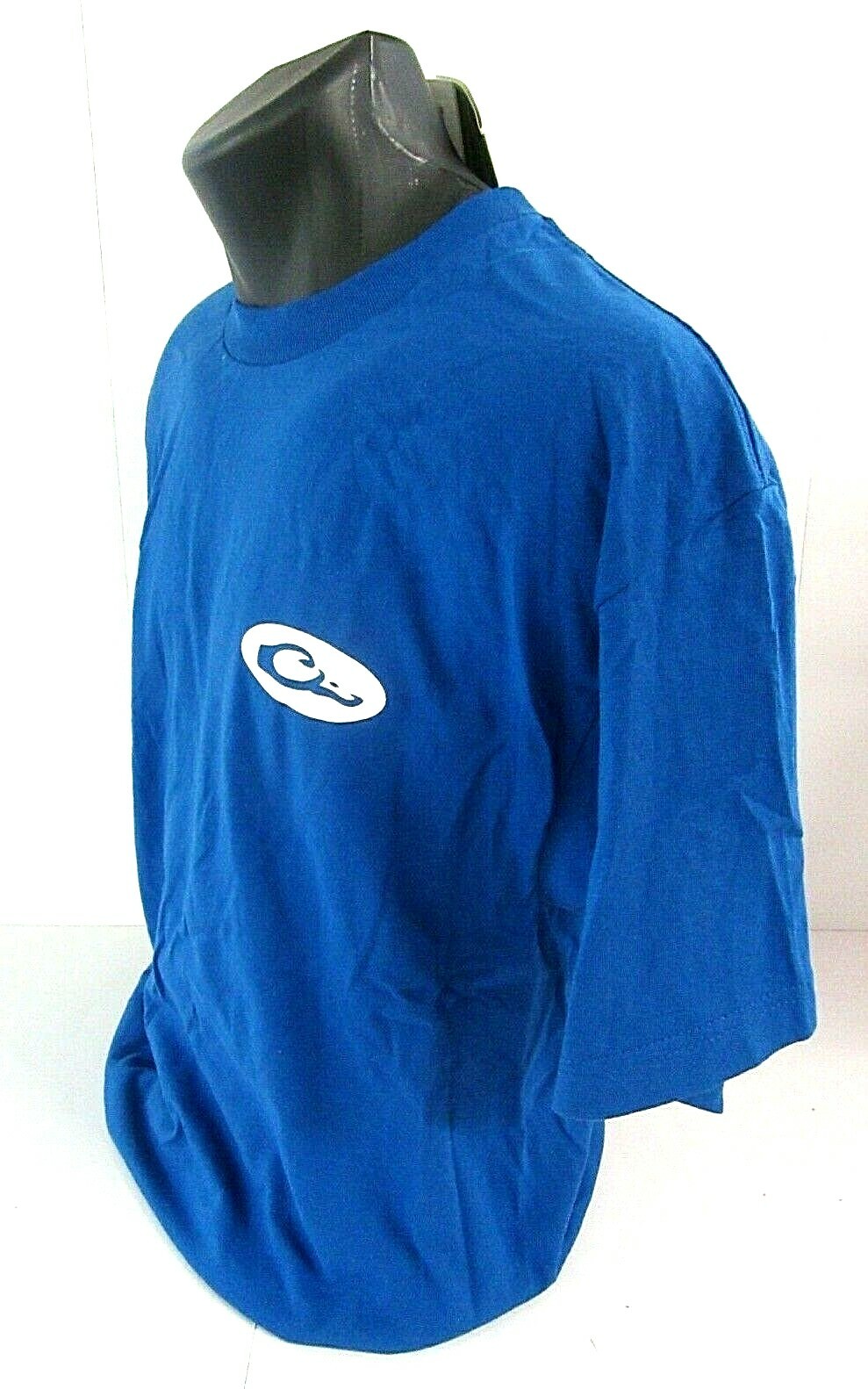 MSRP 19.99 NEW DRAKE WATERFOWL DUCK HEAD LOGO T-SHIRT - BLUE - SIZE M gallery