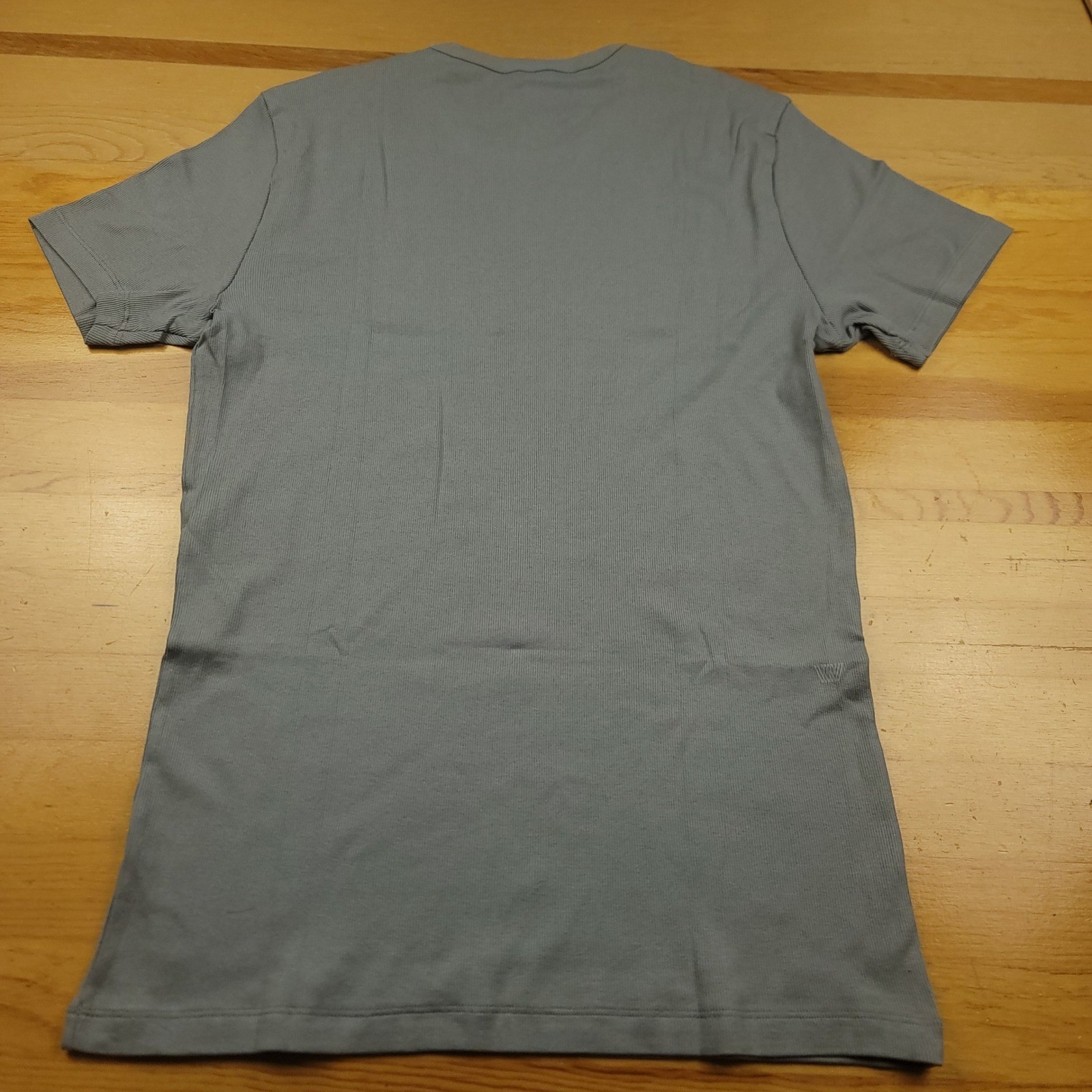 Mack Weldon Men's Ribbed Crew Neck T-Shirt Gray Short Sleeve Size Small gallery