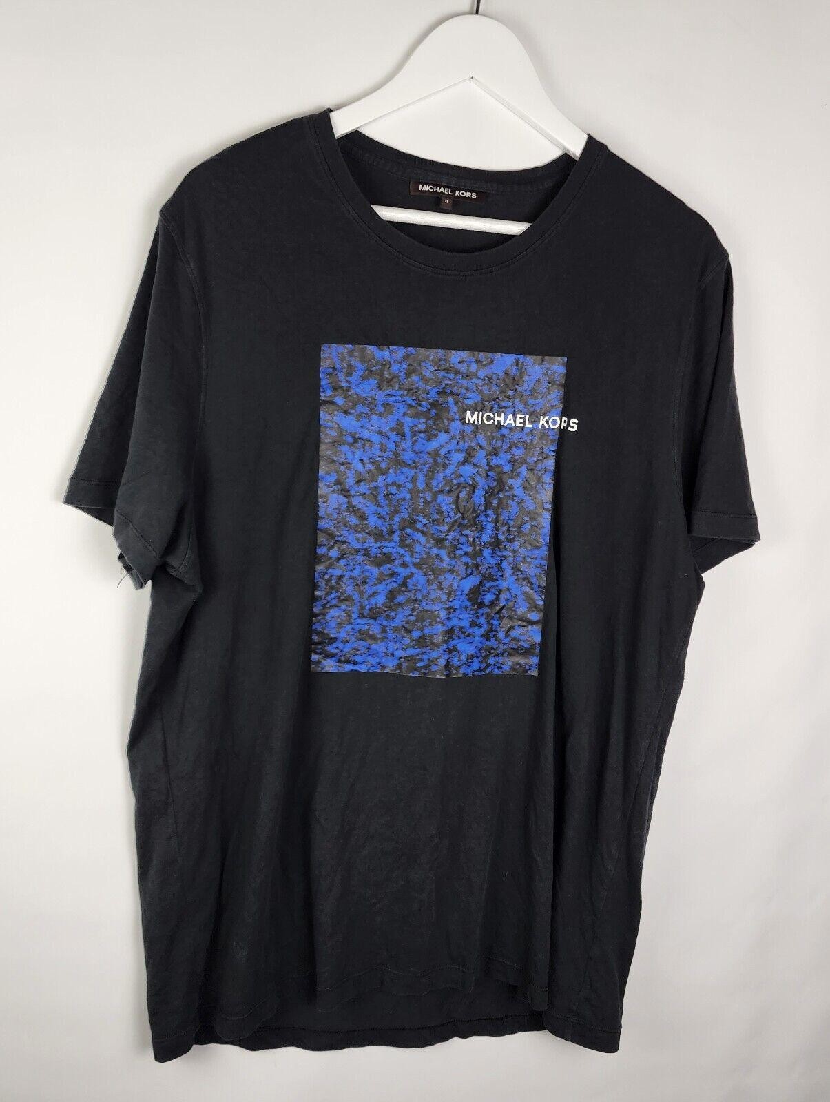 Michael Kors Shirt Mens Extra Large Black Short Sleeve Crew Geometric Graphic gallery