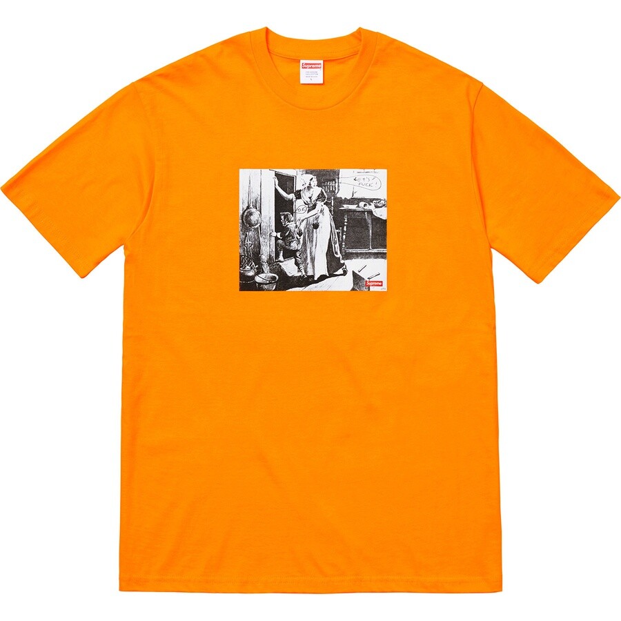 Supreme Mike Kelley Hiding From Indians Tee Black Orange Green F/W 18 gallery
