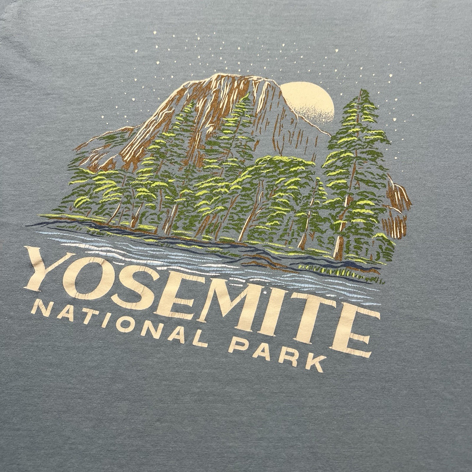 Columbia Yosemite National Park T Shirt Mens XL Blue Outdoor Cotton Graphic gallery