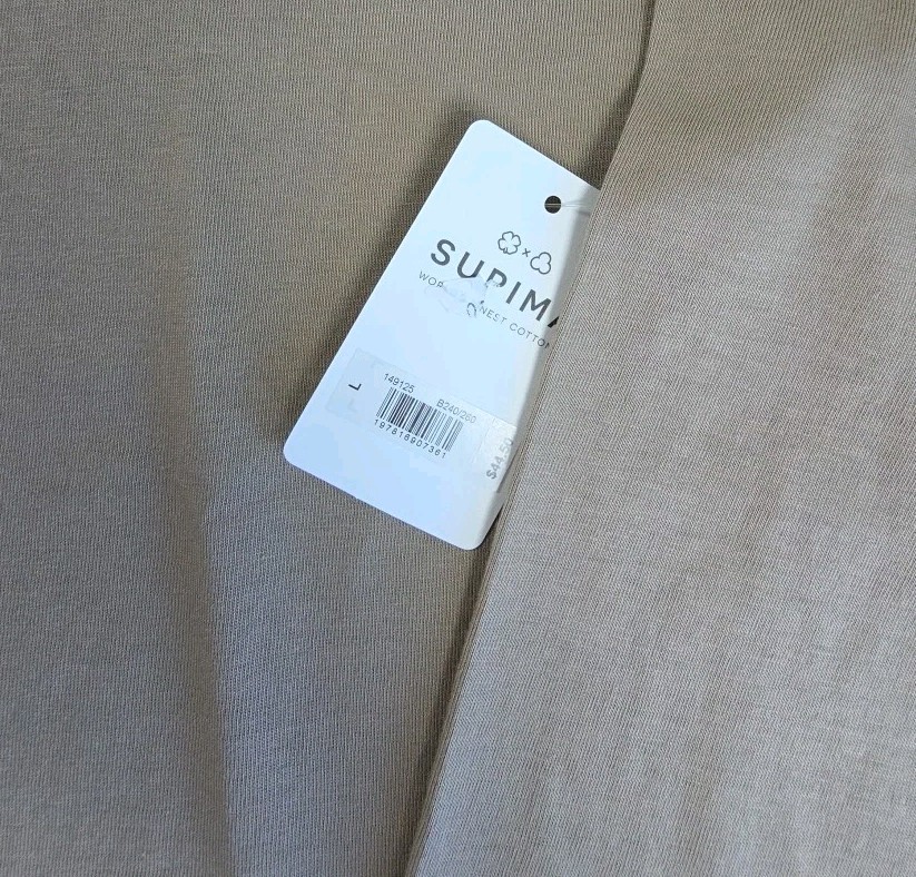 Lucky Brand Shirt Mens LARGE BROWN Long Sleeve Supima Cotton Crewneck Tee NWT gallery
