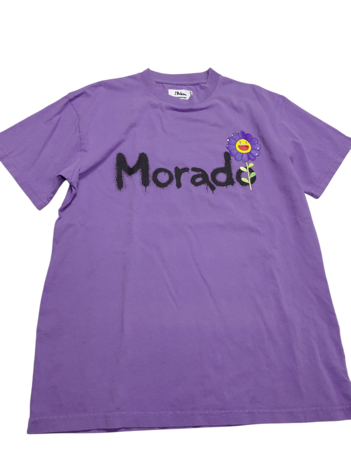 Takashi Murakami x J Balvin Smiley Flower T Shirt Purple Men's Size Medium gallery