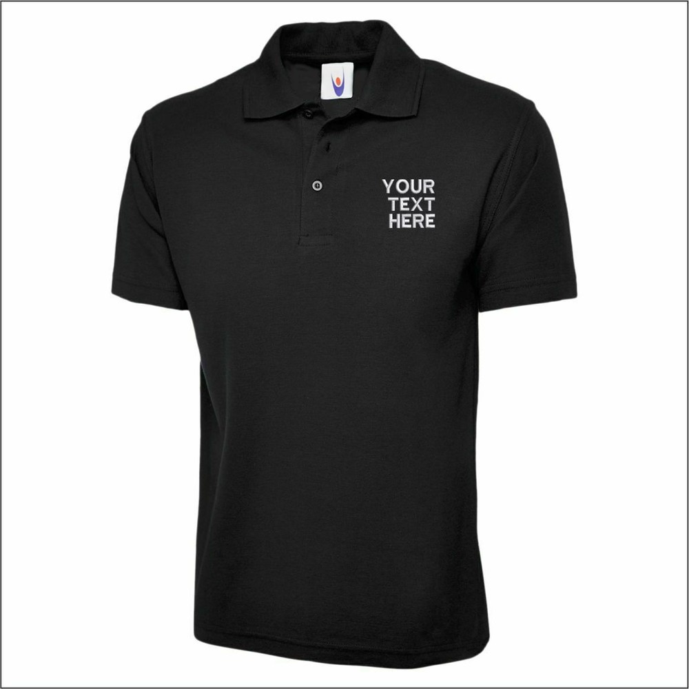 UNEEK Personalised Custom Embroidered Active Pique Polo Shirt Work Unisex T Top