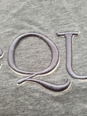 Authentic Alexander McQueen Gray Embroidered Cotton Jersey T-Shirt Size Medium
