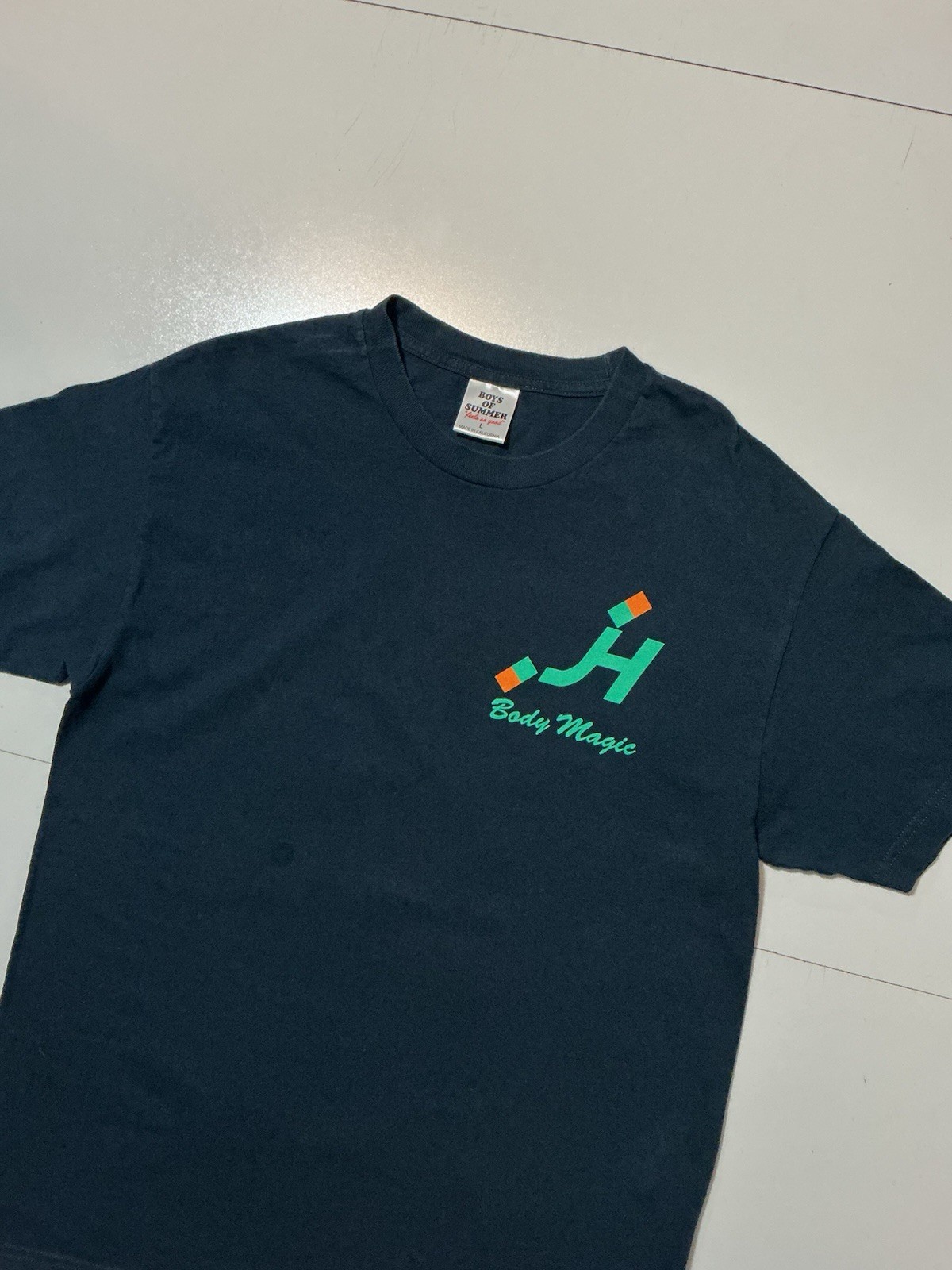 Boys Of Summer Body Magic Cool Bottoms Ventilated Garments Graphic T-Shirt Sz. L gallery