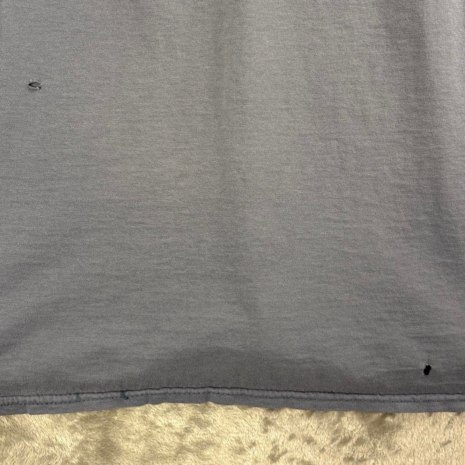 Distressed Y2K Devils Backbone Brewing Company Graphic T-Shirt Blue Mens XL gallery