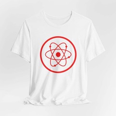 Red Atomic Radiation Symbol T-Shirt | Science Physics Graphic Tee Shirt