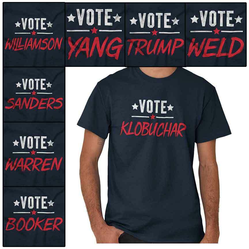 Political President Cory Booker For 2020 Adult Short Sleeve Crewneck Tee