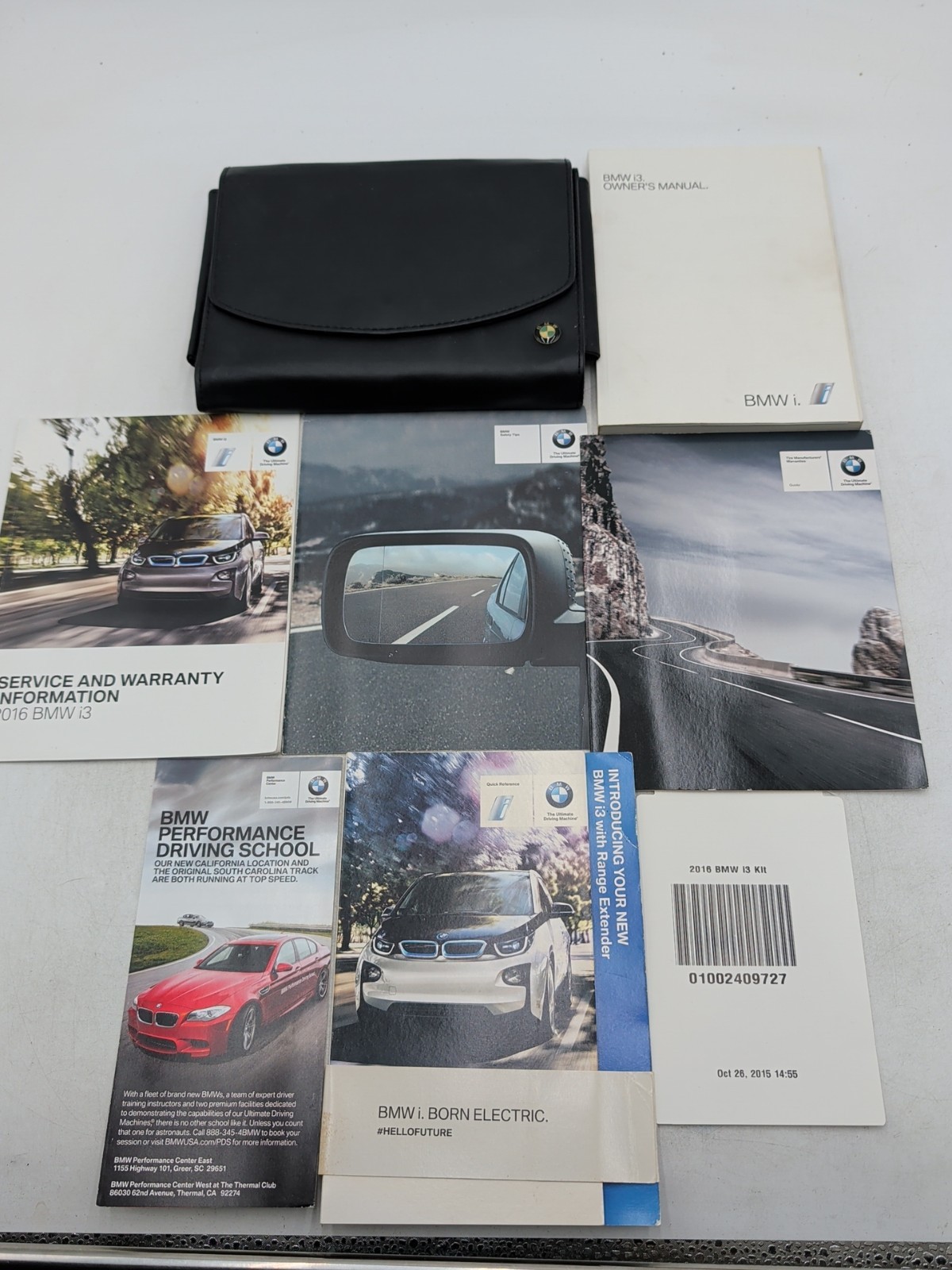 2016 BMW i3 OWNERS MANUAL WITH CASE FREE SHIPPING