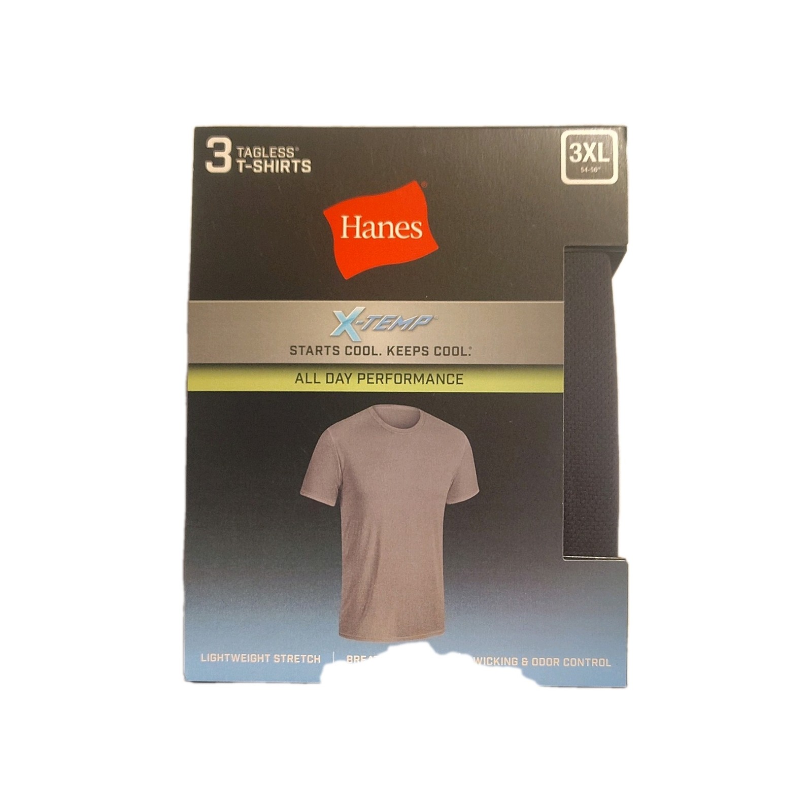 Hanes X-Temp 3XL Gray/Black. Mesh Tagless Quick Dry Stretch Crew Neck Tee 3-Pack gallery