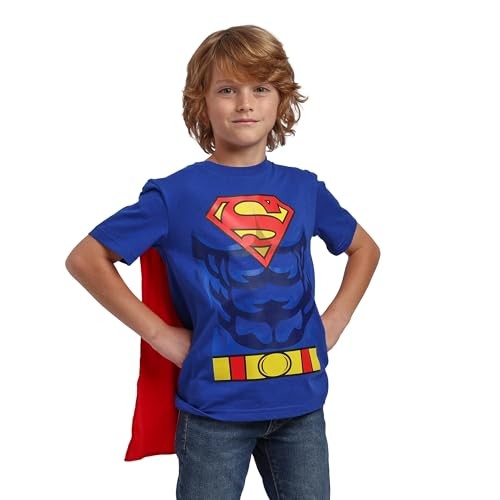 Superman Costume Boy's Blue Crew Neck Short Sleeve 14 Superman Costume Blue gallery